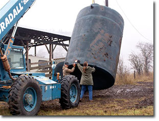 Installing water tank
